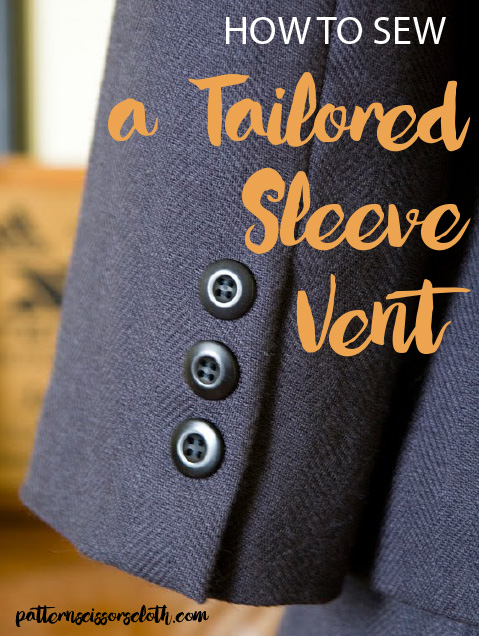 How to sew a tailored sleeve vent logo