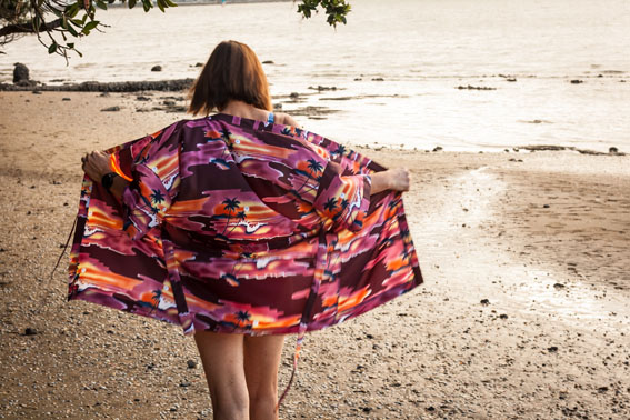 Pattern Scissors Cloth Kimono