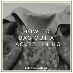 How To Bag Out A Jacket Lining