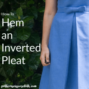 How To Hem An Inverted Pleat