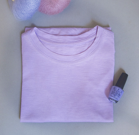Lilac Basic InstincT Tshirt by Pattern Scissors Cloth