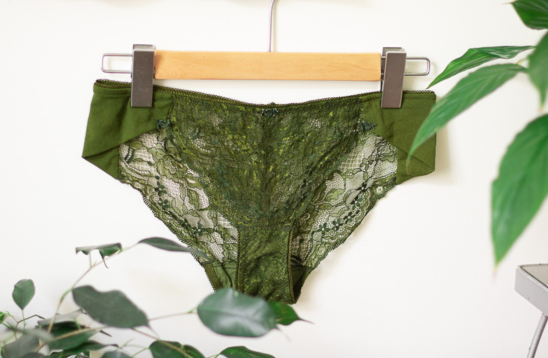 Khaki Lingerie Set by Pattern Scissors Cloth